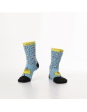 Blue women\'s socks with patterns SD19 - Online store - Boutique